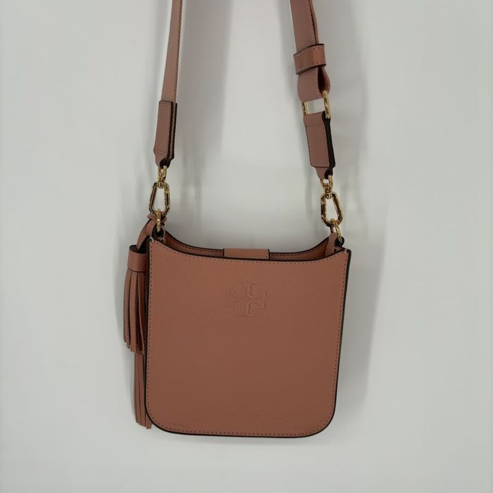 Tory Burch Pink Leather Crossbody with Tassel